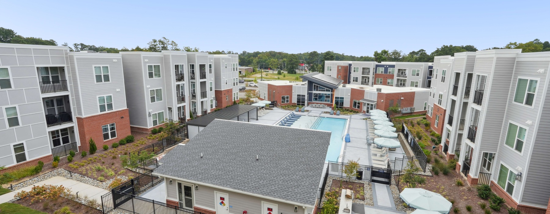 courtyard surrounded by building